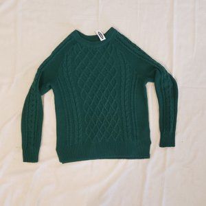 Old Navy Small Green Cable Knit Sweater *NWT*